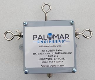 50:200 (4:1) CUBE™ Balun, 1.8-61 MHz, 5KW (choose top/side stud/eye bolt output) - FREE SHIPPING FOR PREPAID USA DESTINATIONS 50:200 (4:1) CUBE™ Balun, 1.8-61 MHz, 5KW (choose top/side stud/eye bolt output) - FREE SHIPPING FOR PREPAID USA DESTINATIONS