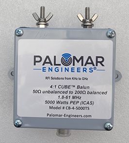 50:200 (4:1) CUBE™ Balun, 1.8-61 MHz, 5KW (choose top/side stud/eye bolt output) - FREE SHIPPING FOR PREPAID USA DESTINATIONS