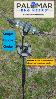 Simple Dipole Feed Line Choke - RG8X - RFI Range: 1-100 MHz