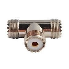 UHF T - Triple Female Adapter