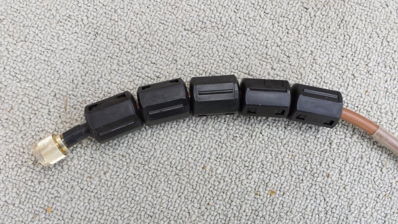 Snap On RF Choke/Isolator - 3/4&quot;/18.7mm cable, 5/10/15 Bead Option, 1-300 MHz