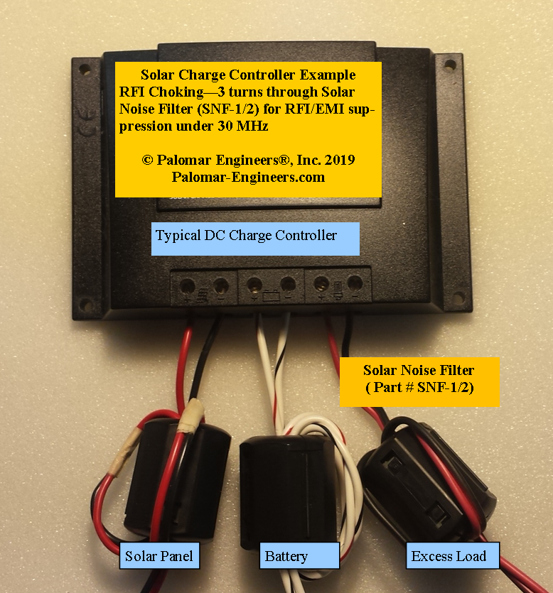 Solar Charge Controller RFI Kit 3 I/O Ports Common Mode Noise
