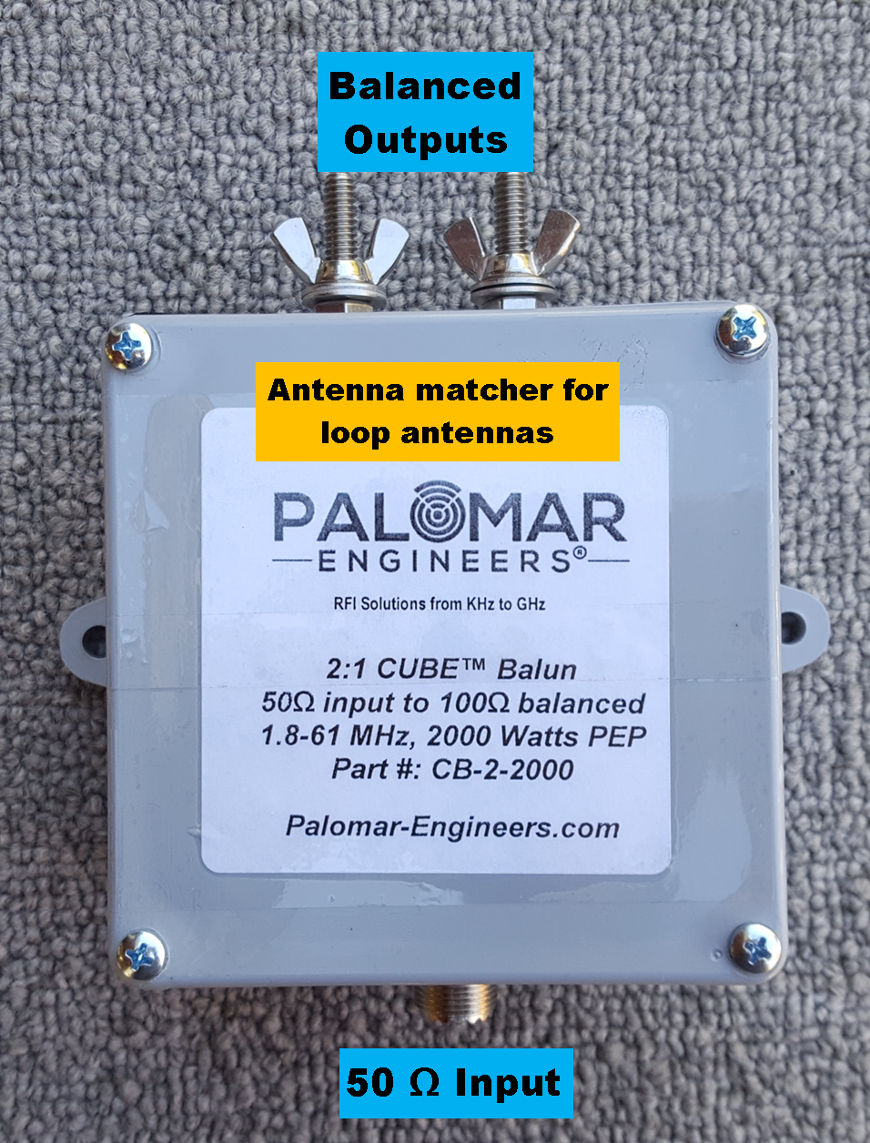 50100 (21) CUBE™ Balun/Unun 1.861 MHz, 2KW/5KW, Loop Antennas 21