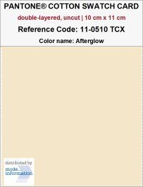 PANTONE COTTON SWATCH CARD 11-0510 TCX Afterglow (doppellagig | 100% Baumwolle | 10 cm x 11 cm)