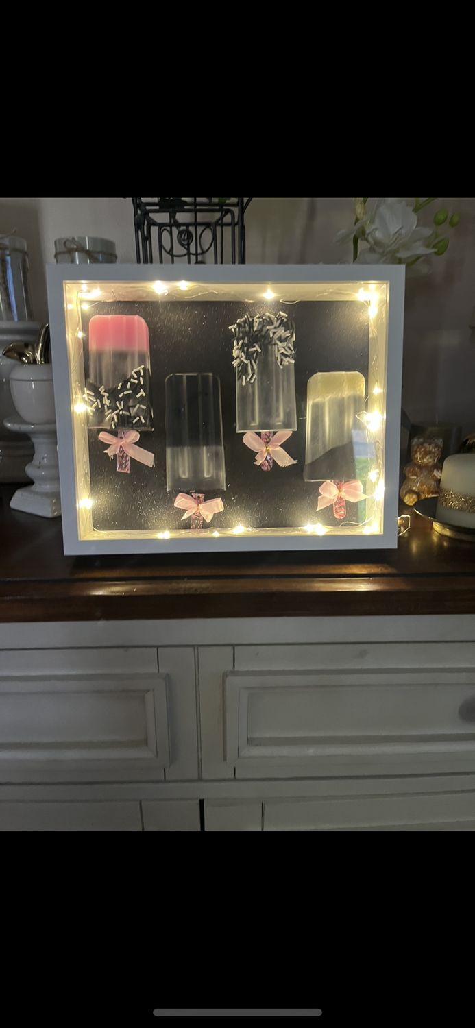 Lighted Popsicle wall art