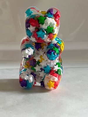 Multi colored star gummy bear