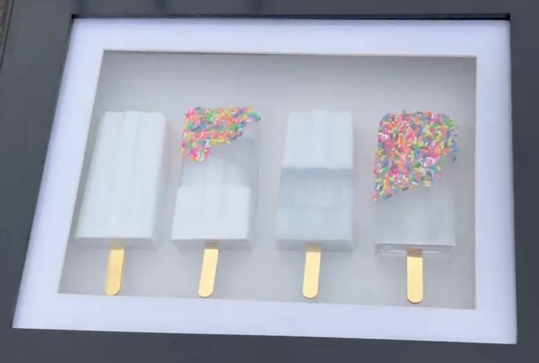 Fake Bake Popsicle wall art