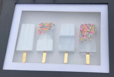 Fake Bake Popsicle wall art