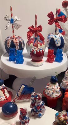 🇺🇸4th of JulyHoliday Theme Fake Bake Candy Apple