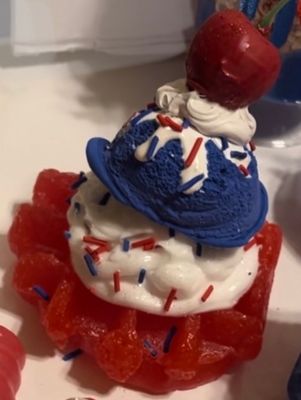 Independence Fake Bake Waffle/Ice cream A La Mode