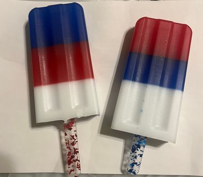 Red White &amp; Blue Fake Bake Popsicles. $7 each or 2 for $10