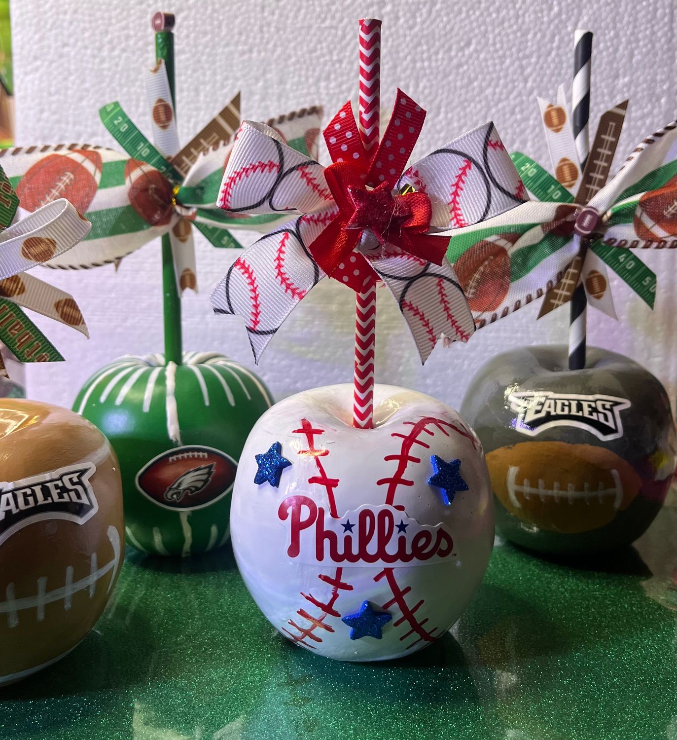 Sports Fake Bake Candy Apples