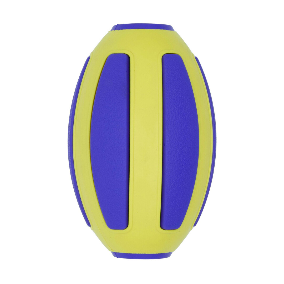 BUD&#39;Z Astro Football Rubber Dog Toy Yellow 4in
