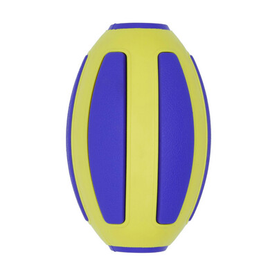 BUD&#39;Z Astro Football Rubber Dog Toy Yellow 4in