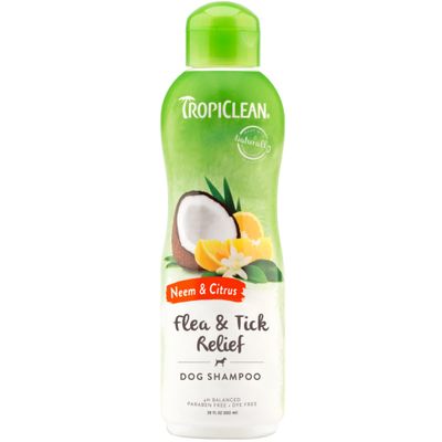 Tropiclean Neem &amp; Citrus Flea &amp; Tick Relief Dog Shampoo 20oz