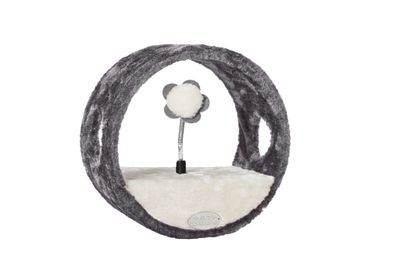 BUD&#39;Z Interactive Wheel Toy With Pompom On Spring Grey Cat