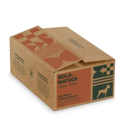 Bold by Nature Mega Non-Chicken Variety Box Frozen Dog Food 24 lb