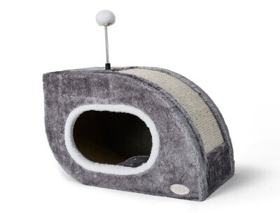 BUD&#39;Z Snail Shelter And Scratch Box With Sisal Toy Grey