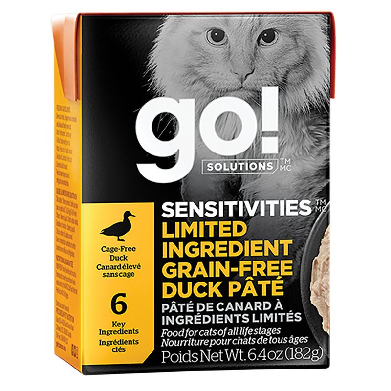 Go! Solutions Sensitivities Duck Pate Cat Food 6.4oz