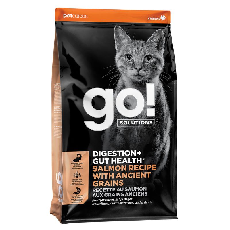 Go! Solutions Digestion + Gut Health Salmon Recipe with Ancient Grains Cat Food 8lb