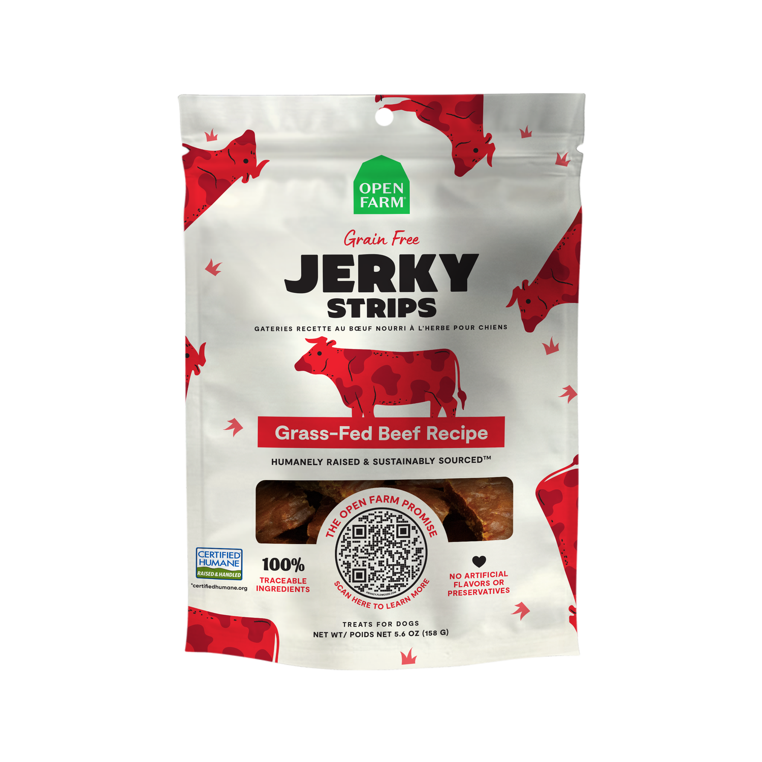 Open Farm Jerky Strips Beef Recipe Dog Treats