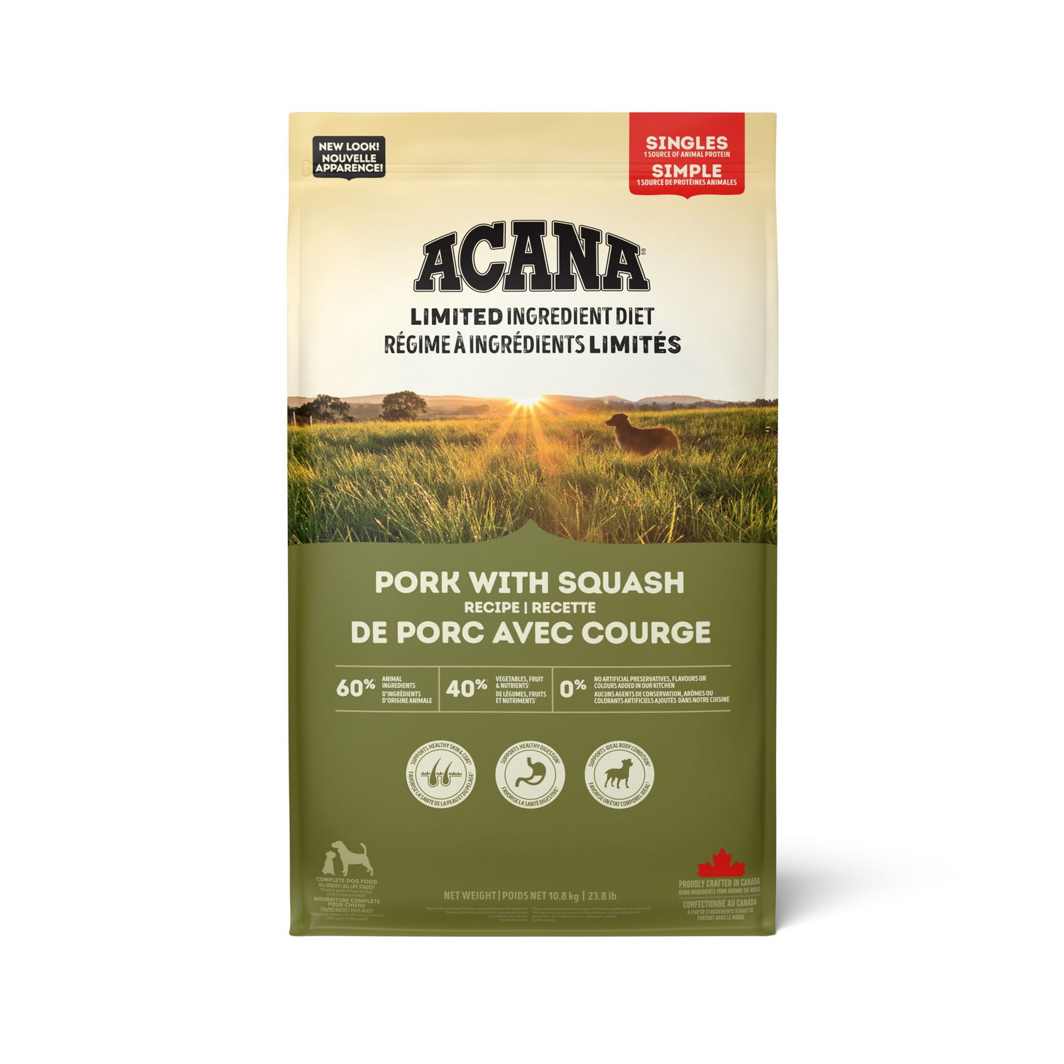 Acana Singles Pork with Squash Recipe Dog Food, Size: 24 lb