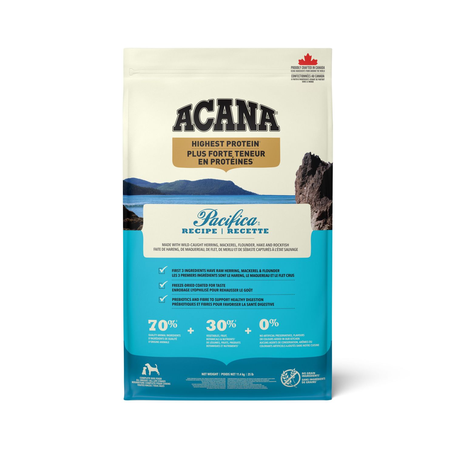 Acana Highest Protein Pacifica Recipe Dog Food, Size: 25 lb