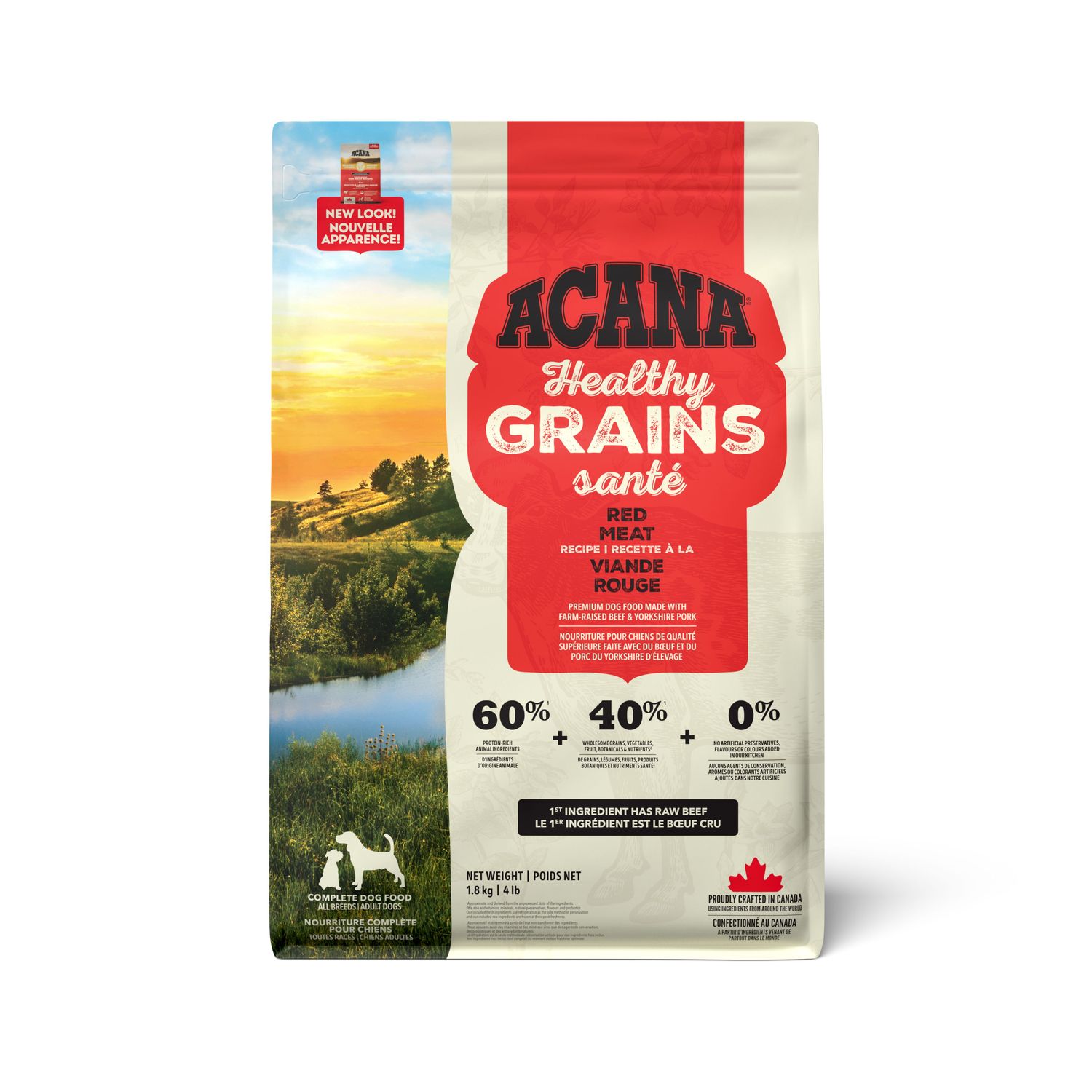 Acana Healthy Grains Red Meat Recipe Adult Dog Food, Size: 4 lb