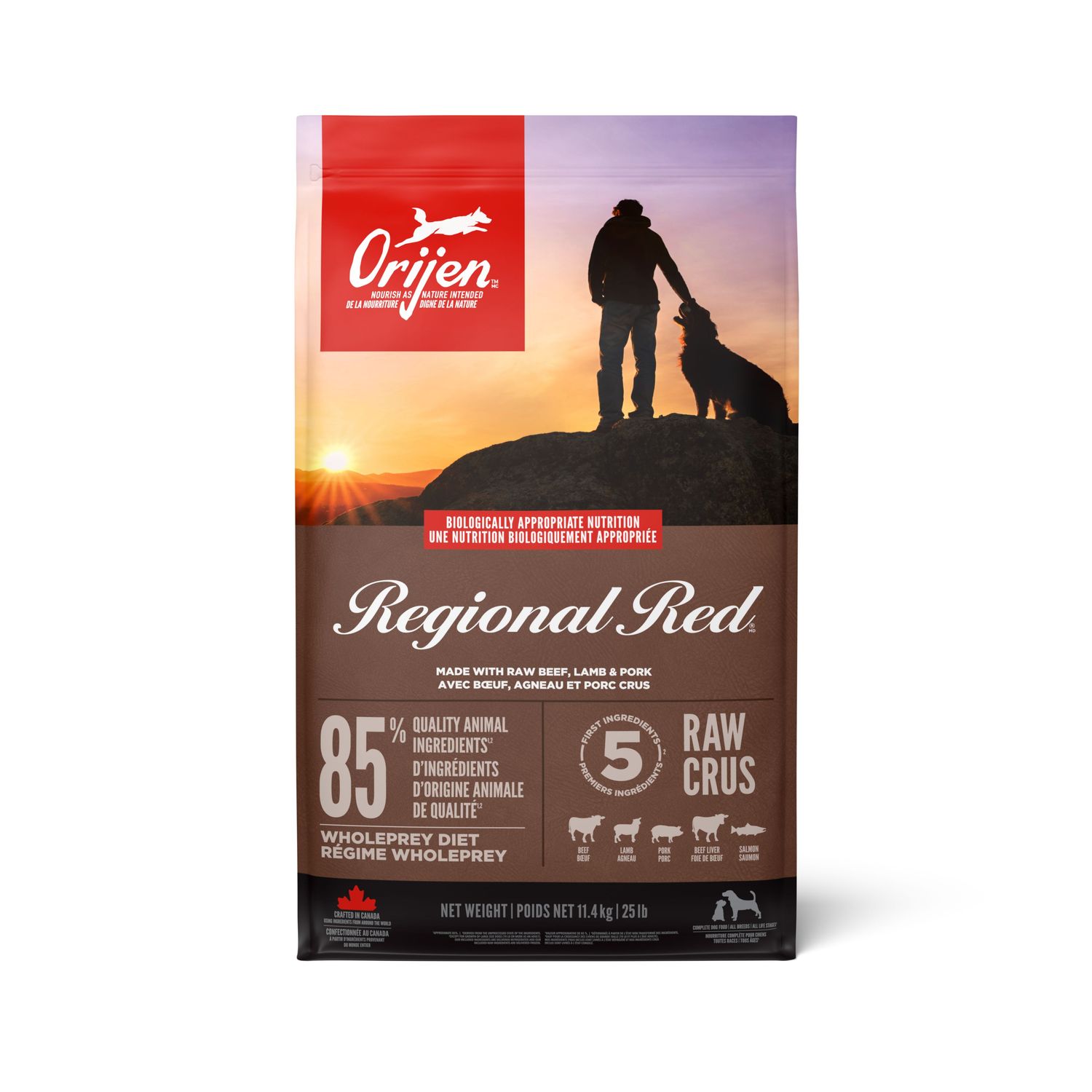 Orijen Regional Red Dog Food, Size: 25 lb