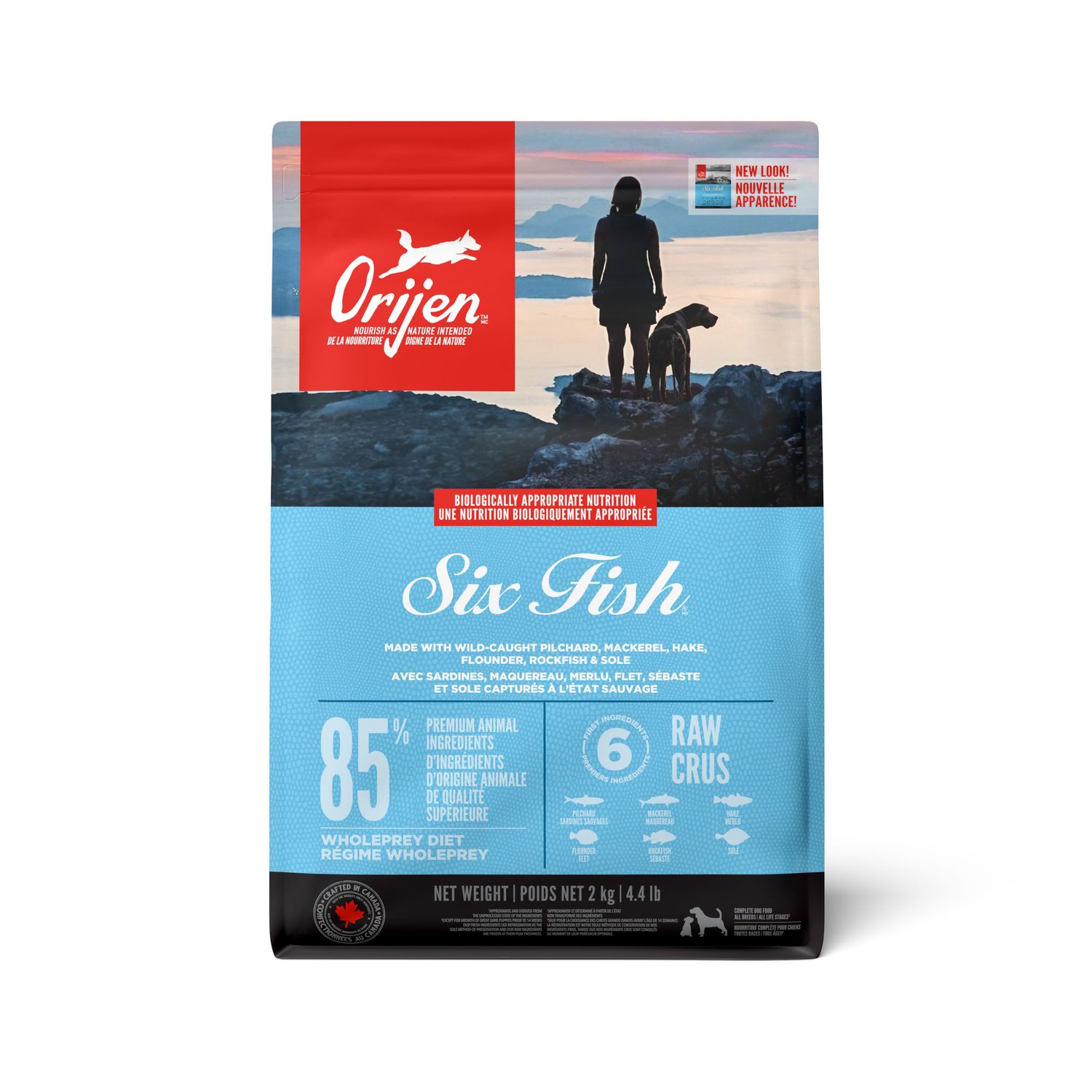 Orijen Six Fish Dog Food, Size: 4.4 lb