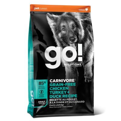 Go! Solutions Carnivore Grain-Free Chicken, Turkey + Duck Adult Recipe for dogs