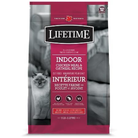 Lifetime All Life Stages Chicken &amp; Oatmeal Recipe Indoor Cat Food 5 lb