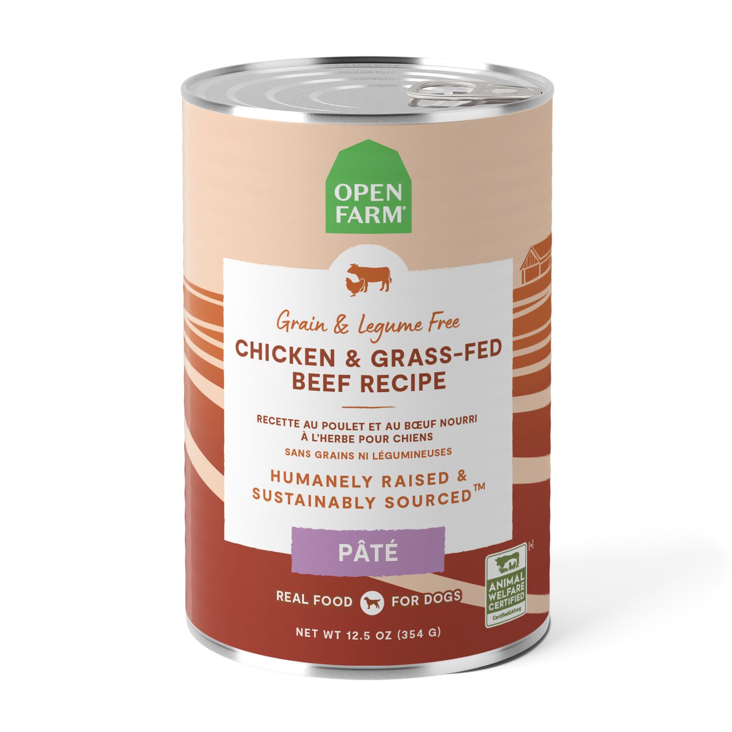 Open Farm Chicken &amp; Grass-Fed Beef Pâté for Dogs 12.5oz