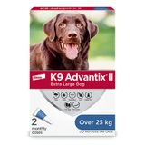 K9 Advantix® II Extra Large Dog Once-A-Month Topical Flea &amp; Tick Treatment - Over 25 kg, Size: 2 doses