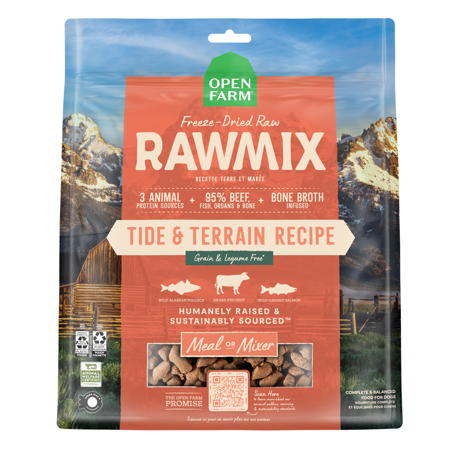 Open Farm RawMix Tide &amp; Terrain Freeze-Dried Raw Morsels Dog Food 13.5oz