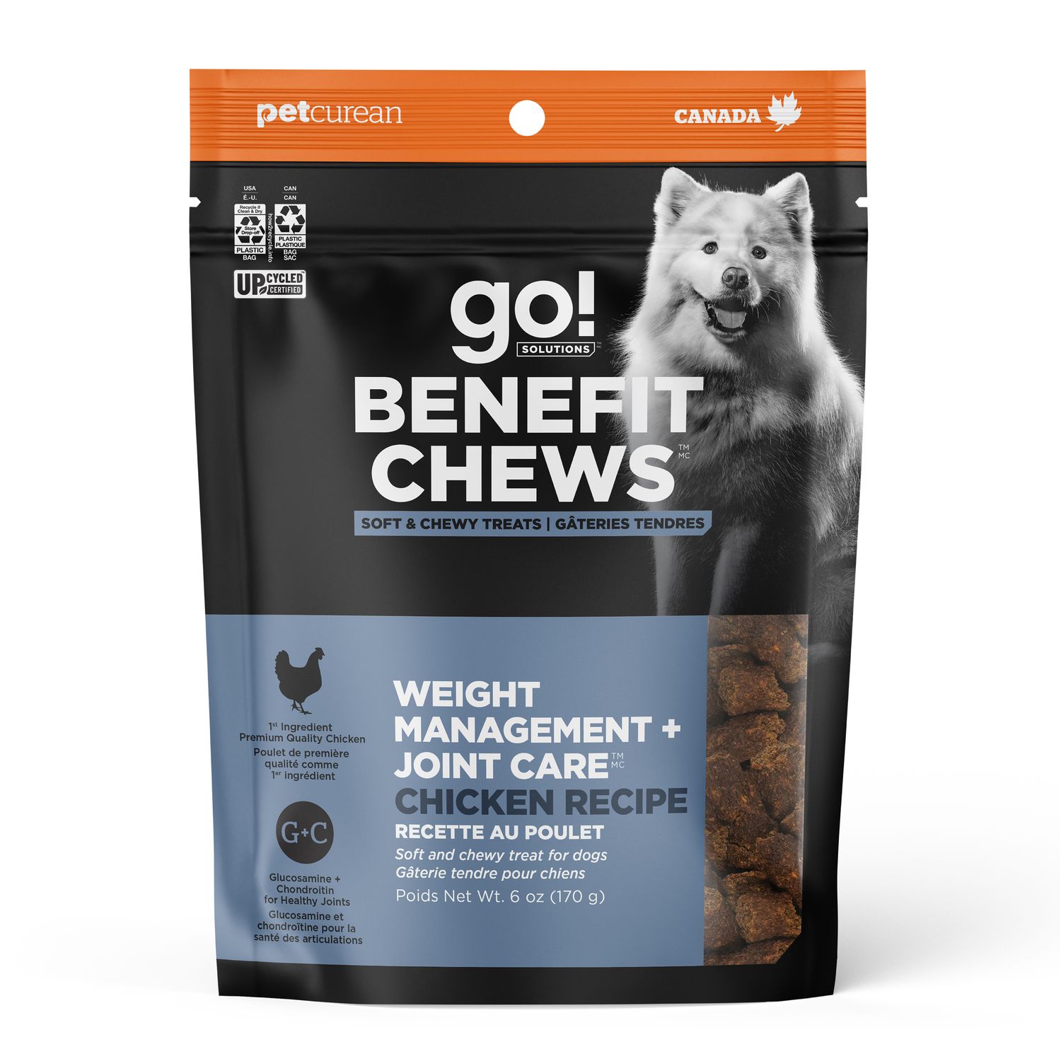 Go! Solutions Benefit Chews Weight Management + Joint Care Chicken Recipe for dogs 170g