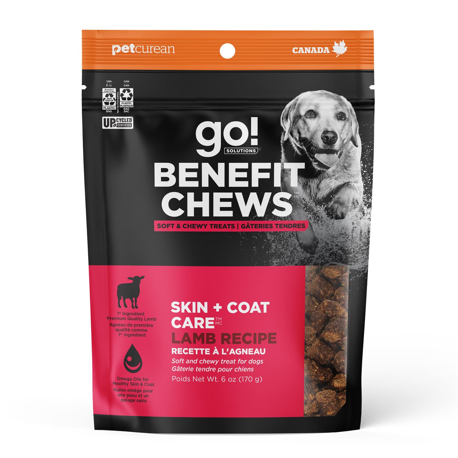 Go! Solutions Benefit Chews Skin + Coat Care Lamb Recipe for dogs 170g