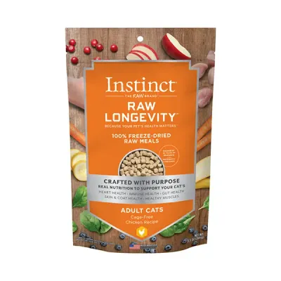 Instinct Longevity Freeze Dried Raw Meals Adult Chicken Cat 9.5oz