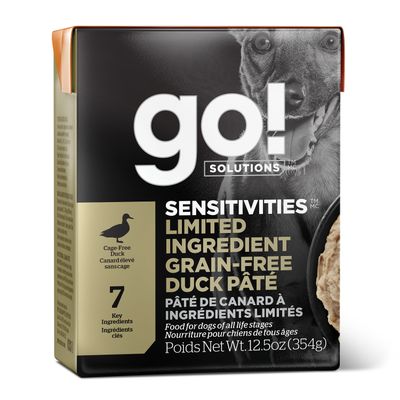 Go! Sensitivities Limited Ingredient Grain Free Duck Pâté for dogs 12.5oz