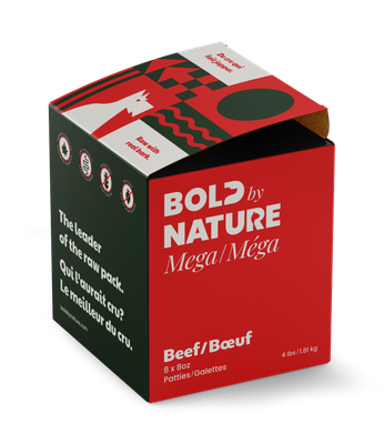 Bold by Nature Mega Beef Frozen Dog Food 4 lb