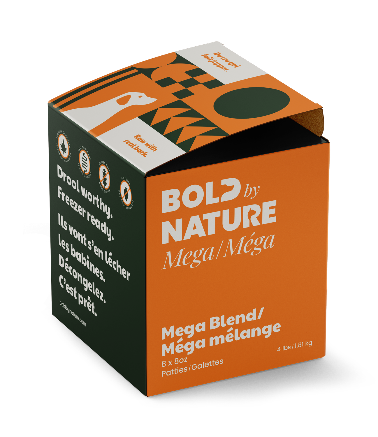 Bold by Nature Mega Blend Frozen Dog Food 4 lb