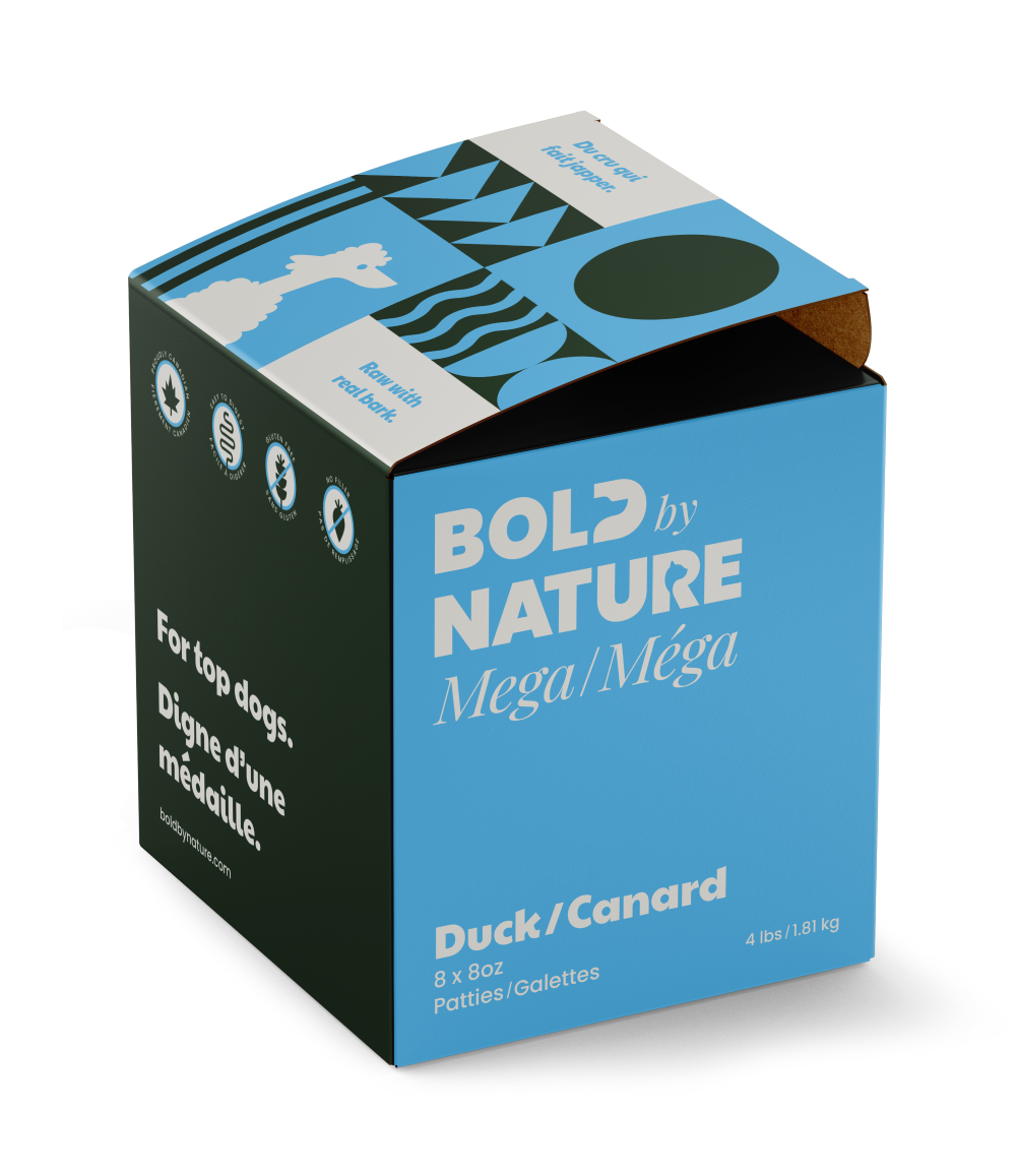 Bold by Nature Mega Duck Frozen Dog Food 4 lb