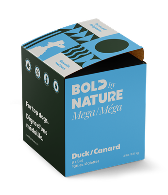 Bold by Nature Mega Duck Frozen Dog Food 4 lb