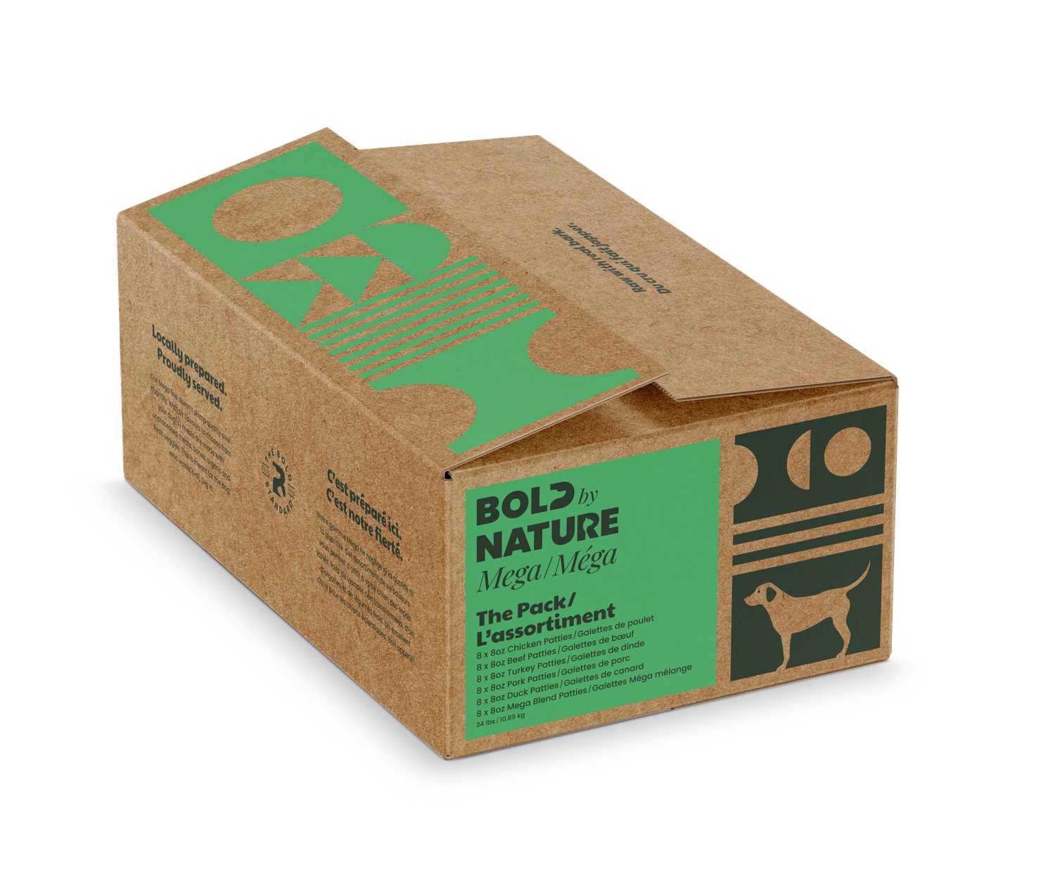 Bold by Nature Mega The Pack Variety Frozen Dog Food 24 lbs