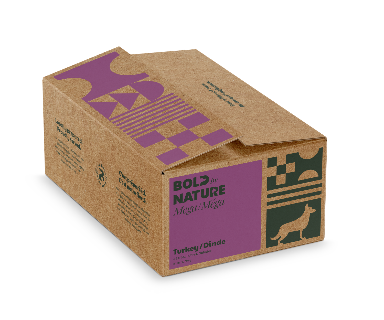 Bold by Nature Mega Turkey Frozen Dog Food 24 lb