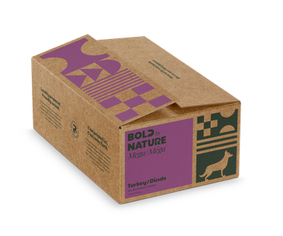 Bold by Nature Mega Turkey Frozen Dog Food 24 lb
