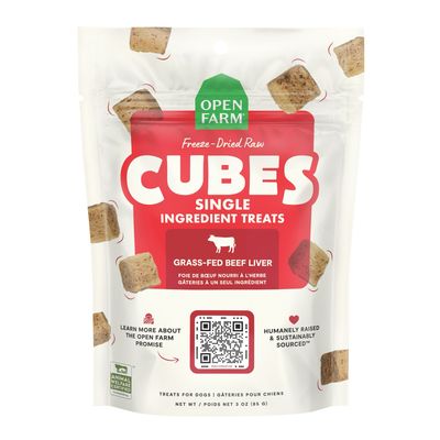 Open Farm Freeze-Dried Raw Single Ingredient Treat Cubes Beef Liver 3oz