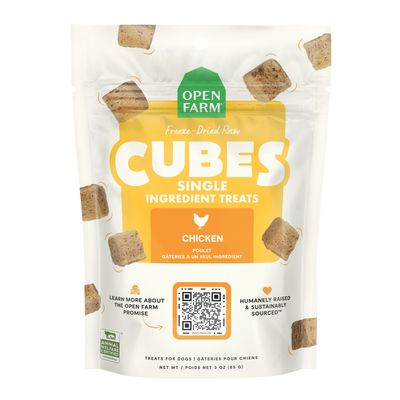Open Farm Freeze-Dried Raw Single Ingredient Treat Cubes Chicken 3oz