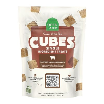Open Farm Freeze-Dried Raw Single Ingredient Treat Cubes Lamb Liver 3oz