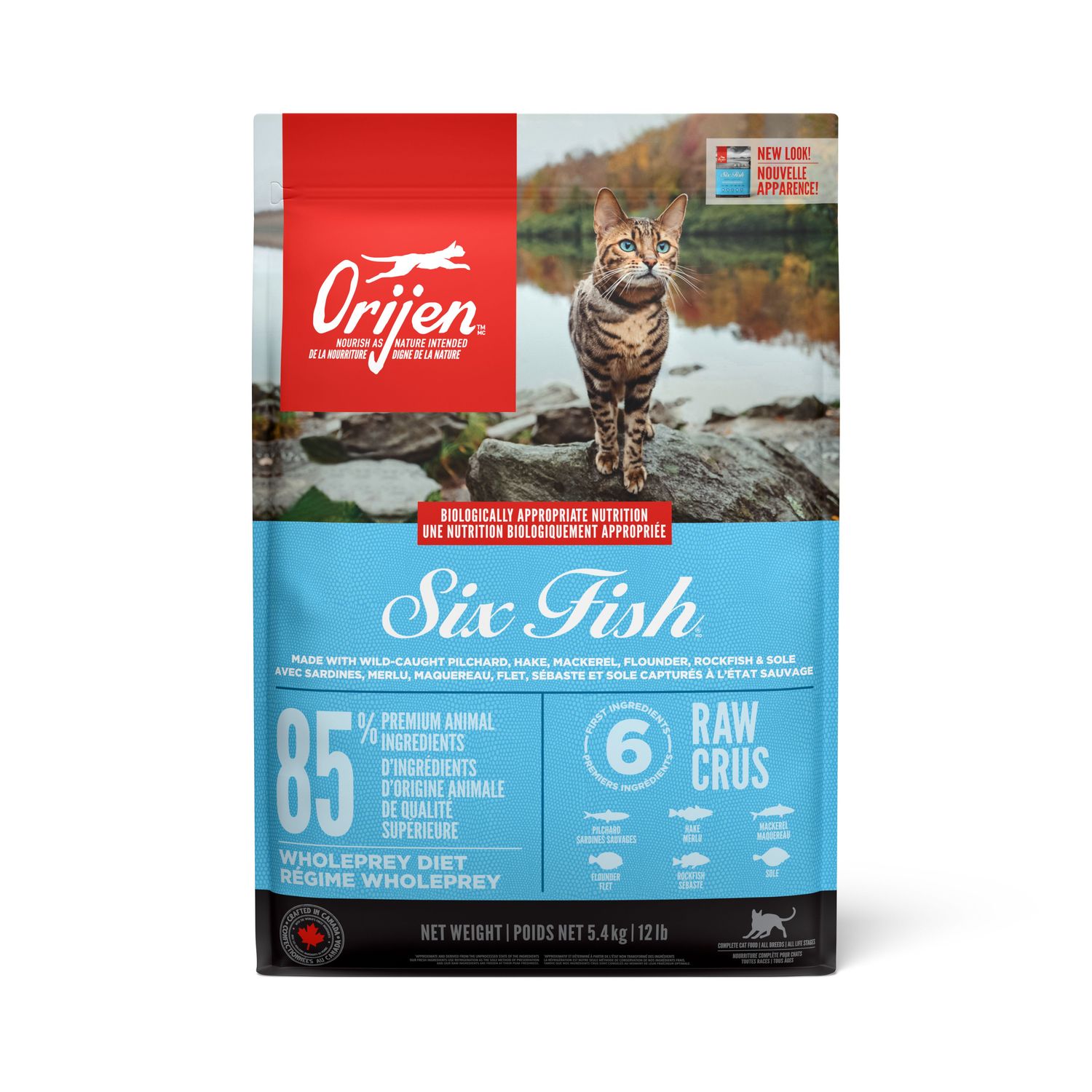 Orijen Six Fish Cat Food, Size: 12 lb